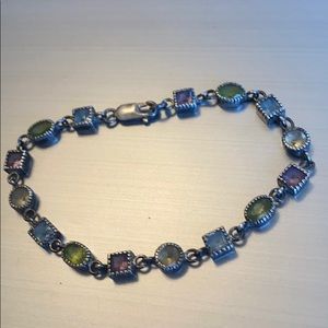 Multiple gemstone tennis bracelet